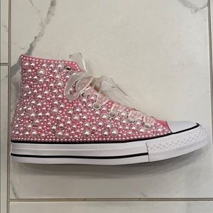 “BRIDE” bedazzled Converse Sneakers
